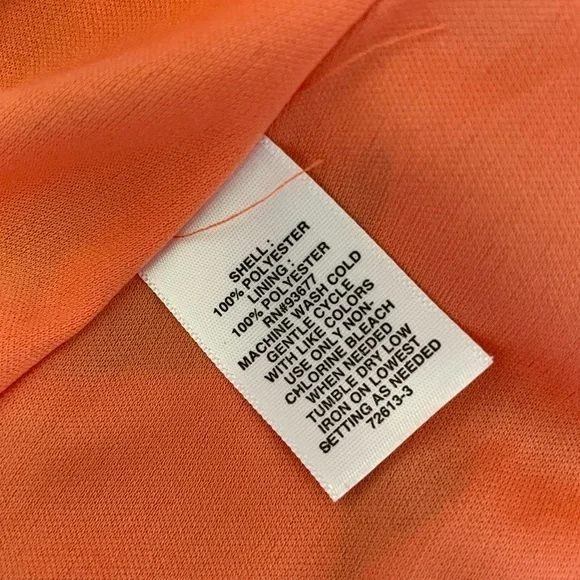 Liz Claiborne Floral Midi Skirt Coral Pink Tropical Print A-Line Size 12 - Picture 5 of 6